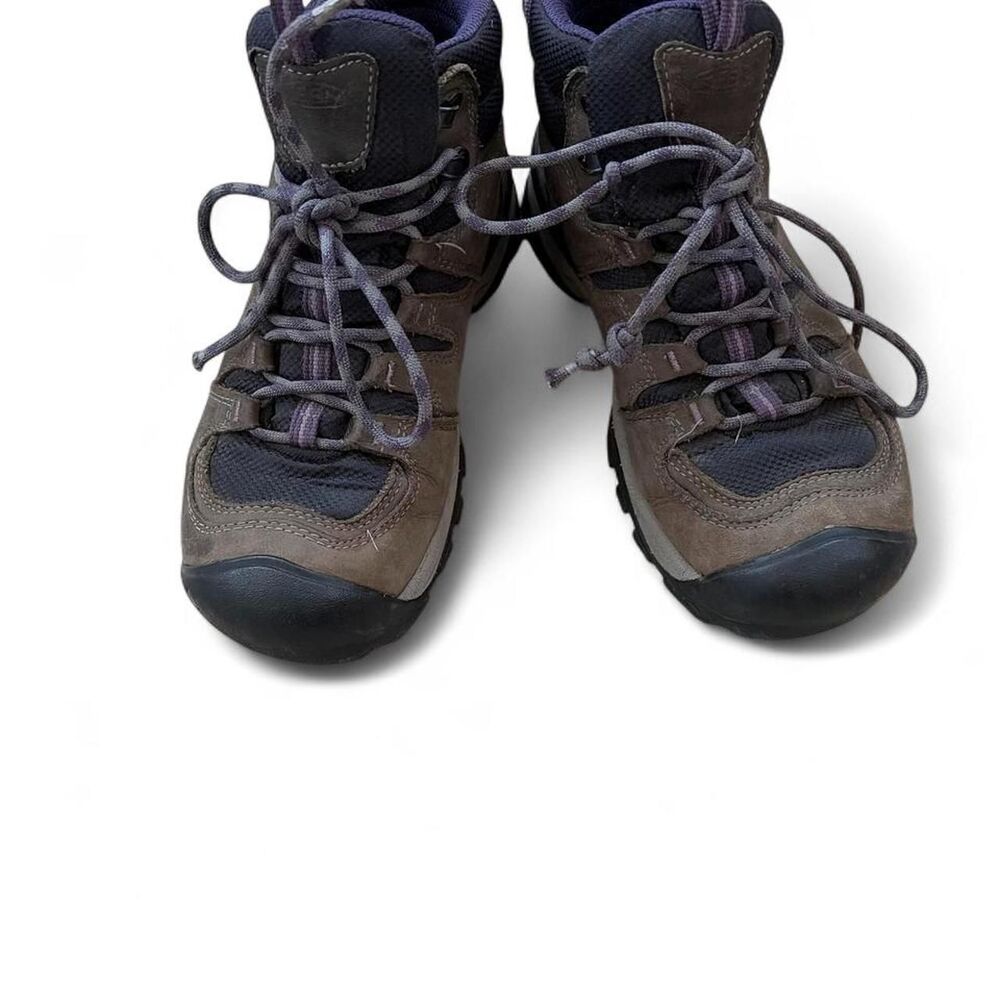Keen Women's Hiking Boots Brown Gray Purple Lace Up Mid Trail Boot Size 8.5